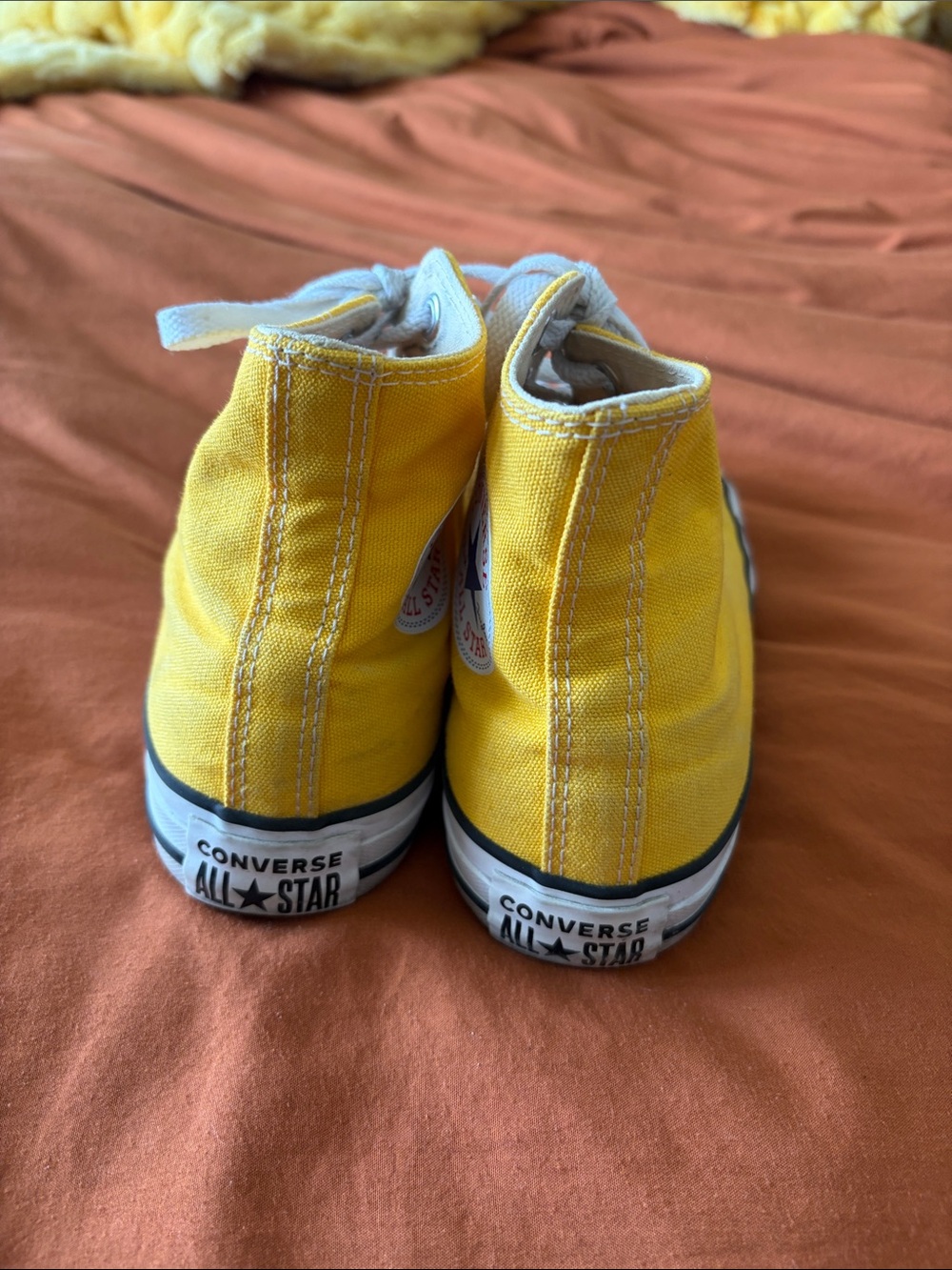 Yellow High-Top Converse - Picture 3 of 6